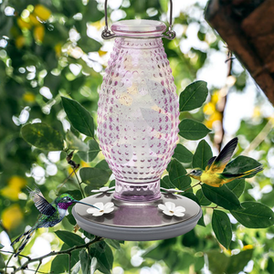 อุปกรณ์ให้อาหารนกฮัมมิงเบิร์ดแบบทนทานอุปกรณ์ตกแต่งสวนรูปนกฮัมมิงเบิร์ดเกาะกันนกฮัมมิงเบิร์ดทนทาน - Product Image 3