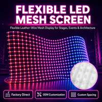 Écran LED volant couleur pleine gamme, angle de vision à 360°, rideau en maille transparente enroulable, affichage publicitaire étanche IP65 pour scène