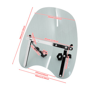 Accesorios para Motocicleta, Parabrisas Universal Transparente Gris para Motocicleta <span class=keywords><strong>Harley</strong></span> <span class=keywords><strong>Davidson</strong></span> - Product Image 2