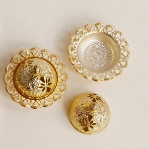 Brûleur d'encens miniature <span class=keywords><strong>en</strong></span> céramique de style moyen-oriental, brûleur d'encens <span class=keywords><strong>en</strong></span> métal doré, accessoires de couverture de brûleur d'encens - Product Image 3