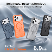 Nouvelle Arrivée 2026 – Coque de Téléphone Magnétique Antichoc Translucide Effet Nuage avec Cadre Métallique pour Objectif, Compatible iPhone 18 17 16 Pro Max