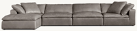 Modulares Leder-Lounge-Sofa Anpassbares Sektionalsofa für Innenräume Komfortables Wohnzimmer Moderne Wohnmöbel