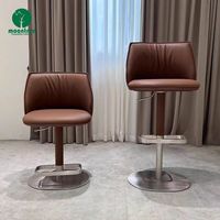 Moontree Chaise haute nordique Ascenseur de café italien Chaise de bar en métal Tabouret de bar pivotant haut Chaise