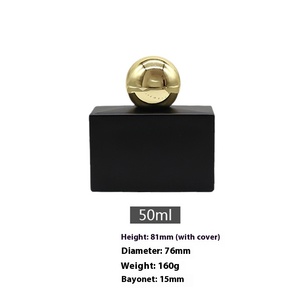 Botella Cosmética Cuadrada de Vidrio Esmerilado Negro de 50 ml al por Mayor con Pulverizador para Suero para el Cuidado de la Piel, Marca <span class=keywords><strong>Doully</strong></span> - Product Image 2