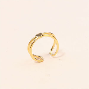 Gold Plated Adjustable <b>Ring</b> Set Heart Zircon Geometric <b>Stack</b> <b>Rings</b> Beach Wedding Party Jewelry Gift For Women - Product Image 6