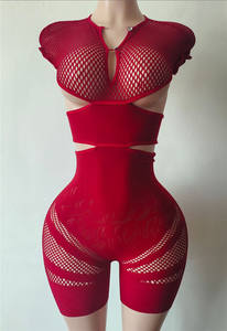 Женские сетчатые комбинезоны с коротким рукавом и вырезами, летние сексуальные наряды для вечеринок и клубов, цельные комбинезоны-ромперы 2026 - Product Image 3