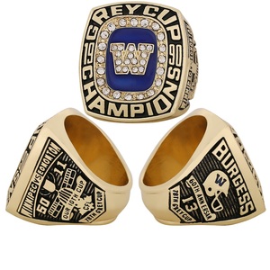 Cfl 1990 Winnipeg Blue Bomber Football Grey Cup Championship Ring Anillo para hombre - Product Image 1