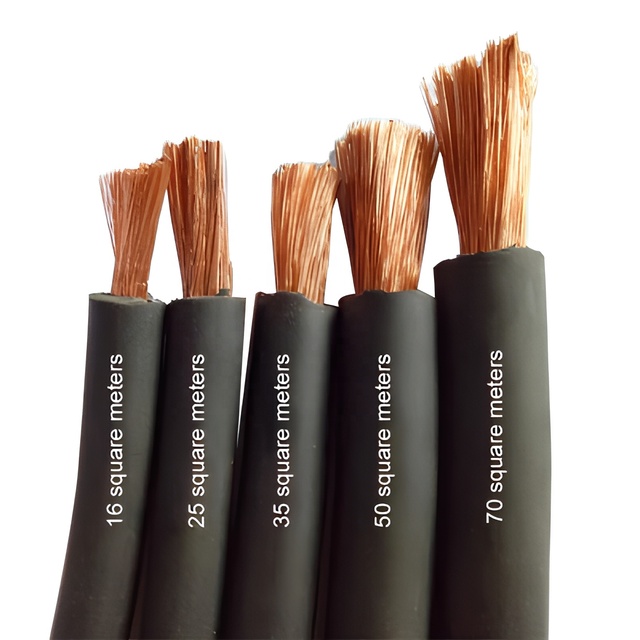 450V/750V Flexible Welding Cable 10mm 50mm 150mm 300mm Copper Conductor Wear Resistance EPR Rubber Sheath Welding Machine Cable