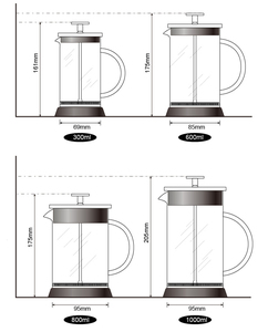 350ml Presse Française <span class=keywords><strong>Cafetière</strong></span>, cristal <span class=keywords><strong>verre</strong></span> café <span class=keywords><strong>piston</strong></span> avec 304 filtre En Acier inoxydable - Product Image 3