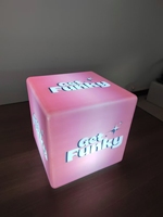 Ricaricabile RGB cambia colore 30CM cubo Display a Led per la pubblicità esterna di lusso mobili in plastica luce cubo sedile e tavolo