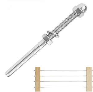 Swage เกลียวสตั๊ดความตึงเครียดปลายขั้วที่เหมาะสมสำหรับ1/8ราวบันไดสาย T316สแตนเลส - Product Image 6