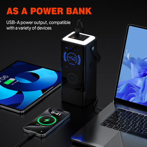 Portable Jump Starter Air Pump 80W 14.8V DQ01 Emergency Tool For Car Motorcycle Bike - Product Image 4