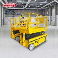 Plateforme élévatrice à ciseaux hydraulique portable ZASOM 10m, table 2200x930mm, capacité 2200kg pour travaux en hauteur intérieurs/extérieurs