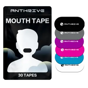 Anthrive Custom Package Private Label Natural Bamboo Silk Sleeping Better Patch Anti Snoring Sleep Tape Mouth Tape For Sleeping
