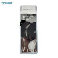 Emballage en Mylar scellé à la chaleur, sac d'impression en Mylar transparent à fermeture éclair sur le devant, sac en plastique pour brosse de maquillage cosmétique