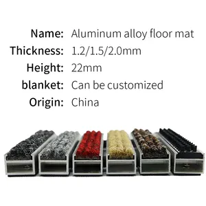 Grossiste <span class=keywords><strong>Tapis</strong></span> de sol en alliage <span class=keywords><strong>d</strong></span>'aluminium <span class=keywords><strong>Tapis</strong></span> <span class=keywords><strong>d</strong></span>'<span class=keywords><strong>entrée</strong></span> extérieur en métal encastré robuste pour hôtel immeuble de bureaux commercial - Product Image 5
