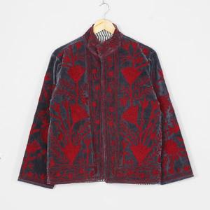 Luxury <b>Women</b> <b>Velvet</b> Suzani <b>Jacket</b> Traditional Hand Embroidery Bohemian Ethnic Floral Vintage Designer Coat Custom OEM ODM - Product Image 1