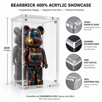 Vitrine d'exposition en acrylique sur mesure de qualité supérieure avec éclairage LED, vitrine portable durable à hauteur réglable pour sacs, chaussures, bijoux, cadeaux