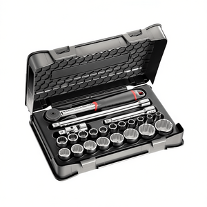 Juego de llaves de vaso de 606 1/2 pulgadas con trinquete y extensiones para reparación automotriz - Product Image 2