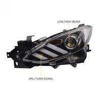 Phare avant YX amélioré pour Mazda 3 Axela 2014-2019, ensemble de phares 6000K 12V LED avec feux de jour et clignotants séquentiels