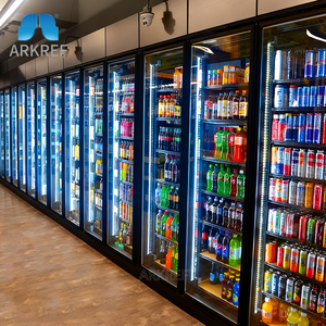 Réfrigérateur de présentation de boissons sur mesure à 6 portes avec éclairage LED, refroidissement par air, chambre froide avec compresseur et moteur - Product Image 3