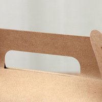 Offre Spéciale Blanc Noir Rose Kraft Logo Personnalisé Pâtisserie Boîte Portable Avec poignée Gâteau Emballage Boîte De Papier