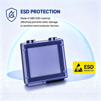 Caja de Gel ESD para Semiconductores, Material ABS+ESD, Certificación ROHS, Bandeja Autoadhesiva al Vacío para Chips, Componente Electrónico de Precisión