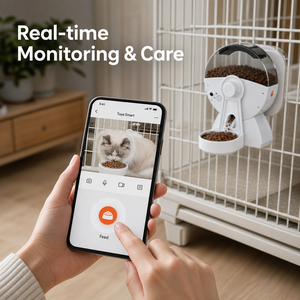 Comedero Automático Inteligente para Mascotas con Cámara HD de 2MP, Control Remoto por Aplicación WiFi para Gatos, Uso en Interiores - Product Image 1