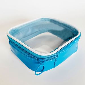 BSCI Factory Custom Logo Promotion Mini <b>Make</b> up Bag Pvc Transparent Cosmetic Bag Waterproof Cute Kid's Green Cosmetic Bag - Product Image 5