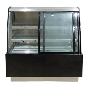 Vitrina Refrigerada para Pasteles Nuelead NE-380CH, Comercial, Gran Capacidad, Curva, Enfriamiento por Aire, Acero Inoxidable, 380L, Vidrio - Product Image 4