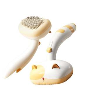 Cepillo de Aseo para Mascotas KingHon 2 en 1, Cepillo Autolimpiante para Perros y Gatos, Peine de Masaje para Eliminar Pelo de Mascotas, Naranja y Azul - Product Image 1