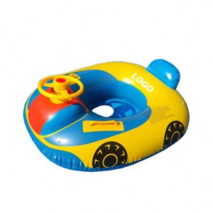 Bouée de bain gonflable pour bébé avec volant, siège sécurisé pour la piscine - Product Image 1