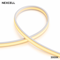 NEXCELL 24V COB LED Strip 480 Chip/m Silikon 10W/m IP65 CRI90 Dapat Diredupkan 3000K