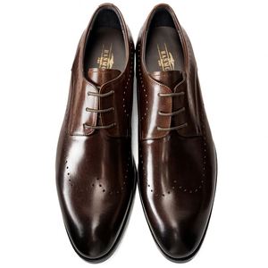 Chaussures habillées pour hommes en cuir véritable respirant, style mocassin à bout carré et lacets, collection 2025 – Nouveauté de luxe et tendance, en promotion - Product Image 5