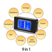 Testeur de tension numérique monophasé Peacefair 10A 0-200V, moniteur de batterie, impédancemètre, wattmètre, testeur d'énergie, classe 1.0