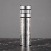 Mug thermique en titane pur avec infuseur à thé et affichage de la température, isolation 6-12h, cadeau d'entreprise pour le bureau, tasse à eau