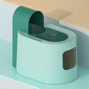 Plastic Fully Enclosed Cat Litter Box 30 Pounds Extra Large Splash-Proof Sand Top Entry Toilet Litter Tray Promotional Toys