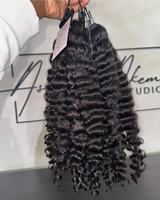 Vente en gros paquet de cheveux vietnamiens bruts extension de cheveux humains cheveux birmans bouclés bruts birmans crépus bouclés vague naturelle
