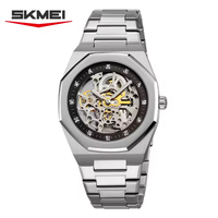 Montre Homme Automatique Acier Inoxydable Polygone Vide 41mm 30bar Etanche Lumineux Hip Hop Rue OEM Logo Usine