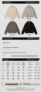 Sudadera de marca de moda 2026 estilo retro americano, holgada y versátil, de manga larga, con solapa caída en el hombro y tejido grueso. - Product Image 3