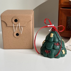 Christmas-themed Soy Wax Handmade Modern Scented <b>Candles</b> with Hand-painted Bows and Bears for Photo Props and Holiday <b>Gifts</b> - Product Image 6