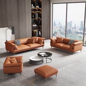 Großhandel Hochwertiges Italienisches Wasserdichtes Echtleder Neuestes Design Sofa-Set für Wohnzimmer Sofas und Sektionale - Product Image 1