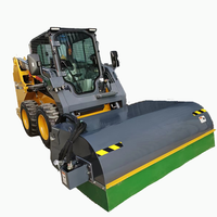 Rainbow 1800mm Geschlossene Kehrbürste mit Stahldraht-Nylon-Hybridbürste, 0,6m³ Trichter, Gabelstapler-Montage für die Straßenreinigung von Schutt und Abfällen