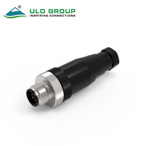 Conector de Plástico M12 de 4 Pines y 3 Pines, Conector Circular Moldeado Personalizado, Cable M8 Impermeable IP67 - Product Image 1