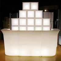 Comptoir de Bar de meubles de boîte de nuit/comptoir de bar à Cocktails Led Portable de barre Mobile mené imperméable à vendre