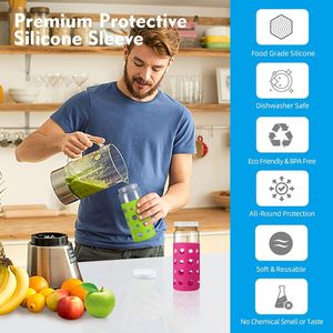 Housse de protection en silicone pour bouteille d'eau, résistante et durable, pour smoothies et boissons - Product Image 5