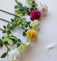 Dekorasi Bunga PVC DREA Floral Decor, Bunga Mawar Sutra Buatan Baru dengan Sentuhan Realistis untuk Dekorasi Rumah dan Centerpiece Tahun Baru