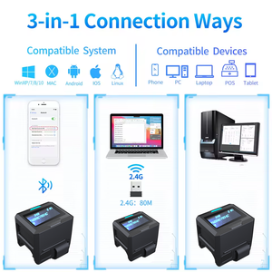 Portátil para Bluetooth 1D Escáner de código 2D con base de carga Interfaz <span class=keywords><strong>USB</strong></span> Lector de código de barras inalámbrico Escáner de anillo - Product Image 5