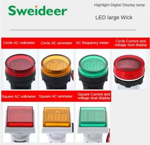 Suowei Led Mini Điện áp <span class=keywords><strong>Meter</strong></span> Power chỉ số ánh sáng tín hiệu ánh sáng hiển thị kỹ thuật số 220V thông tư hiện tại <span class=keywords><strong>Meter</strong></span> Hertz <span class=keywords><strong>Meter</strong></span> - Product Image 4