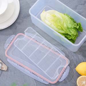 <b>Stackable</b> Kitchen Fridge Organizers Food <b>Storage</b> Box with Sealed Lid Clear Plastic <b>Storage</b> <b>Containers</b> for Fruit ,Vegetables,Food - Product Image 5